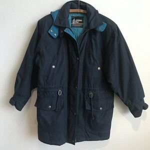 London Fog Black and Blue Women's Jacket